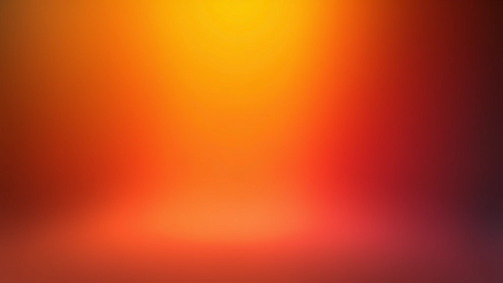 Gradiente de cores quentes do vermelho ao amarelo em animação dinâmica, elementos em movimento, saturação alta