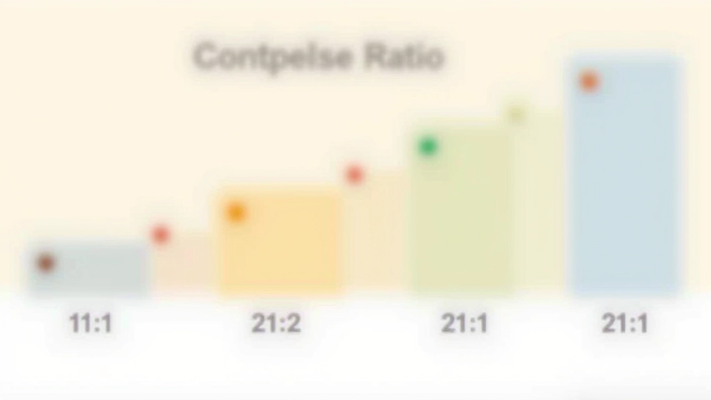 Escala visual de proporções de contraste, desde 1:1 até 21:1, mostrando diferentes níveis de legibilidade